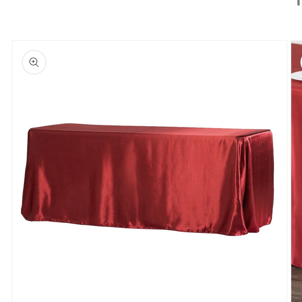 3 - 132x90 Burgundy Satin Tablecloths